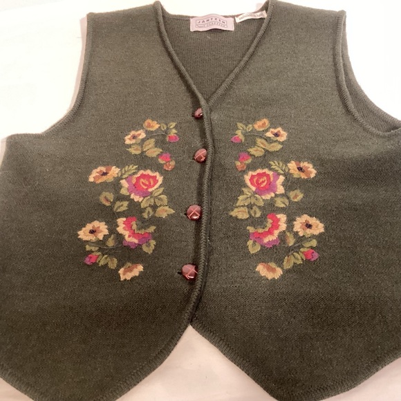 Vintage Jantzen hand embroidered womens vest size large - Picture 7 of 10